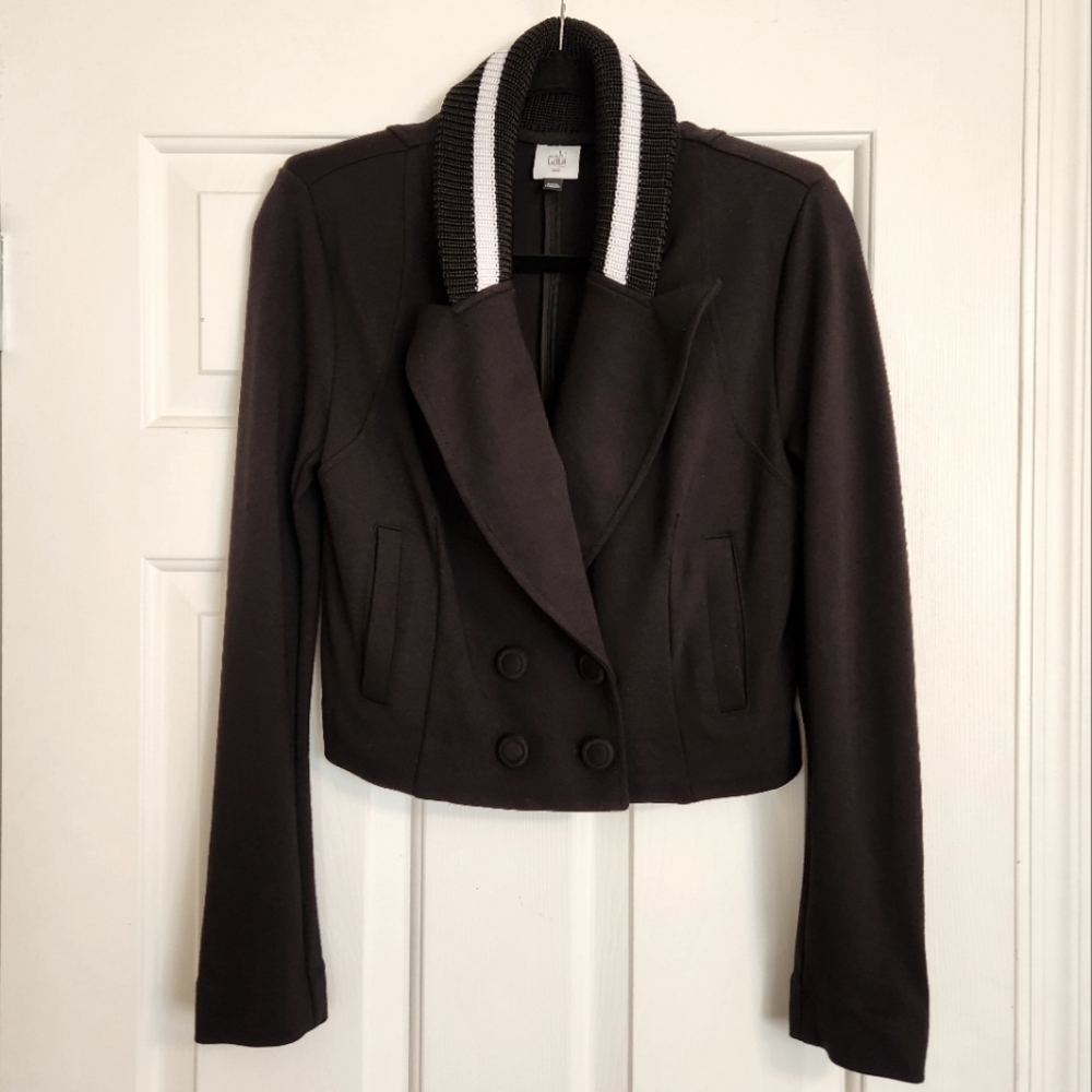 Chic Black Double-Breasted Women's Jacket